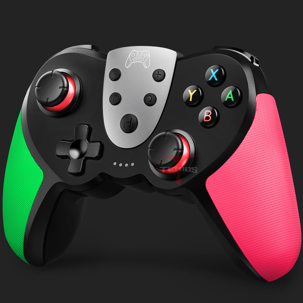 TERIOS T17 Switch Controller - Wireless Controller for Nintendo Switch (Green&Pink)