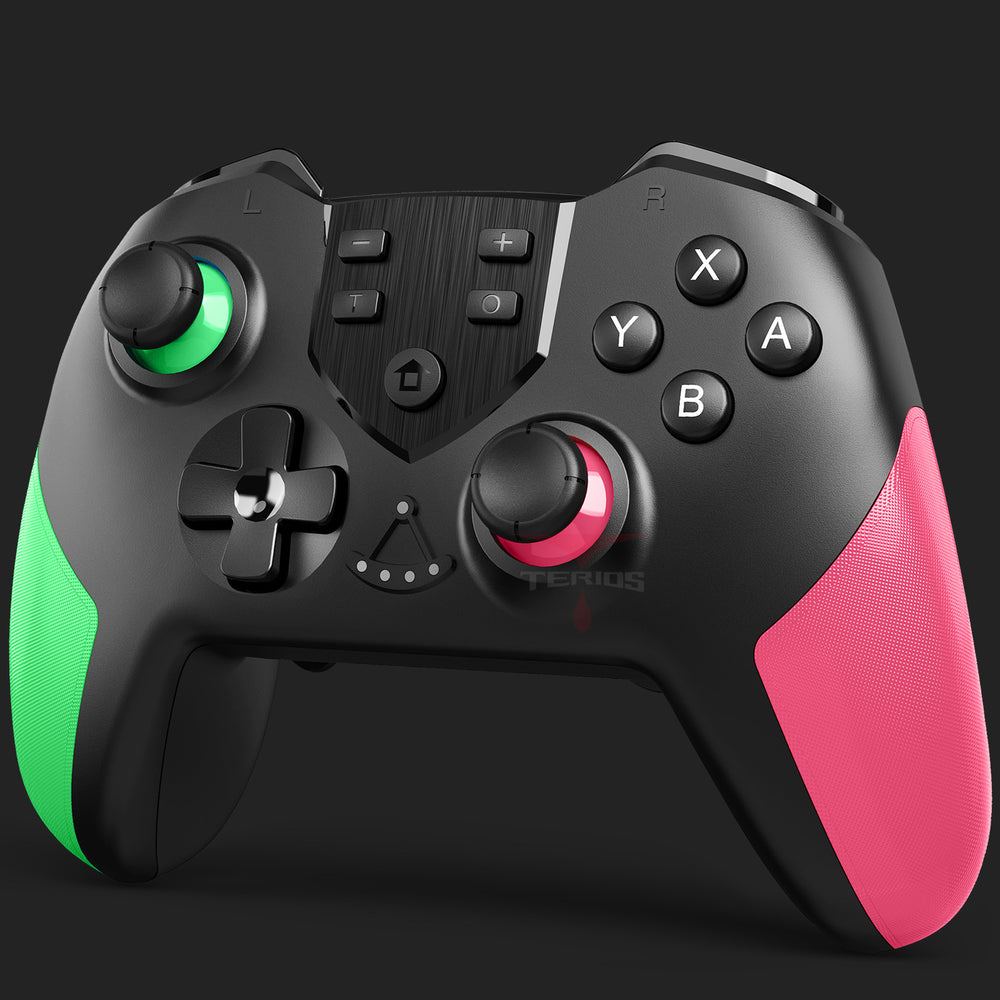 TERIOS T23 Switch Controller - Wireless Controller for Nintendo Switch(Green&Pink)